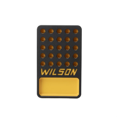 L.E. Wilson 25-Round Reloading Tray med kopp erbjuder hållbar HDPE-plast, lågprofil design för enkel åtkomst och en praktisk kopp för förvaring av kulor och tändhattar.