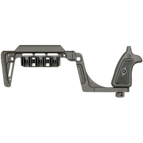 Bounty Hunter Stock för Smith & Wesson X-Frame erbjuder ökad stabilitet, komfort, och enkel nedtagning, med ambidextrös design och hållbar konstruktion.