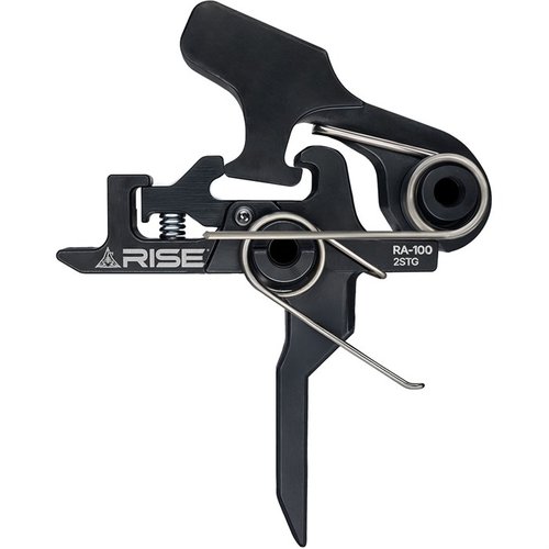 RISE ARMAMENT RA-100 Flat Trigger erbjuder en hållbar och pålitlig tvåstegsdesign med kraftfull återställning och enkel installation för AR-15 och AR-10.