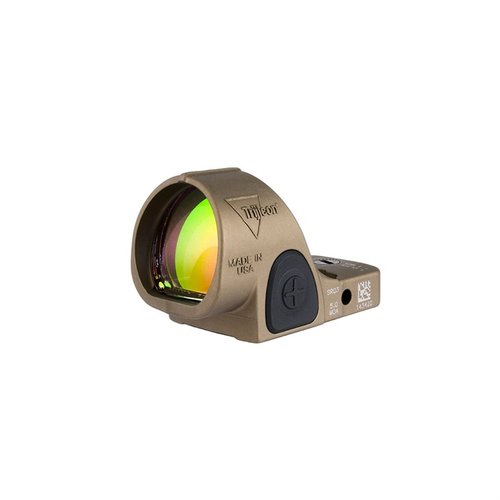 Trijicon SRO erbjuder en stor, klar synfält med en 1.0 MOA rödpunkt, automatisk ljusstyrka och över 3 års batteritid, perfekt för precision och tävling.