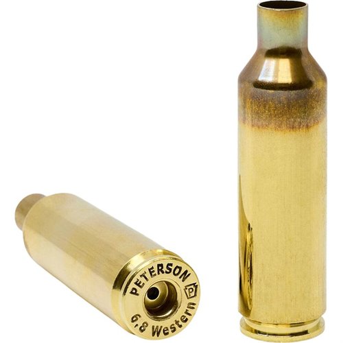 PETERSON CARTRIDGE 6.8 Western Brass erbjuder match-kvalitet, hållbarhet och konsekvent prestanda för högpresterande jakt- och långdistansladdningar.