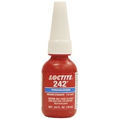 LOCTITE® #242 Medium Strength Blue Threadlocker säkerställer att skruvar och fästen förblir fasta under vibrationer, samtidigt som de kan demonteras med vanliga verktyg.