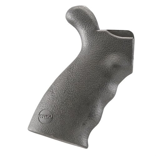 Ergo 2 Grip-SureGrip® erbjuder en ergonomisk design med fingergropar och en överdragen gummiyta för bättre grepp och komfort, kompatibel med både .556 och .308.