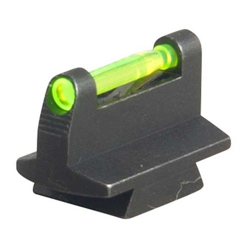 HIVIZ RIFLE FIBER OPTIC FRONT SIGHT erbjuder sex utbytbara fiberoptiska stavar för optimal sikte i olika ljusförhållanden och en skarp bild mot mörka mål.
