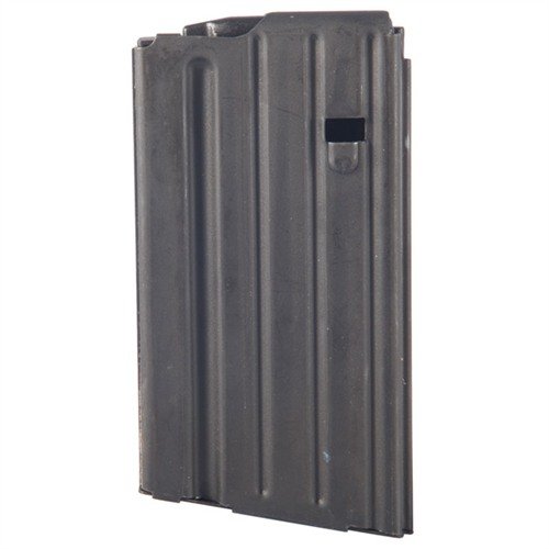 Robust stålmagasin med 20 skott kapacitet, självsmörjande polymerföljeslagare och enkel rengöring, passar de flesta AR-stil .308 gevär.