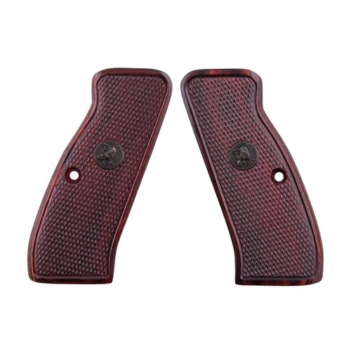 Pachmayr Renegade Wood Laminate Grips CZ 75 förbättrar passform och funktion, ger en elegant rosewood finish och checkered textur för bättre hantering.