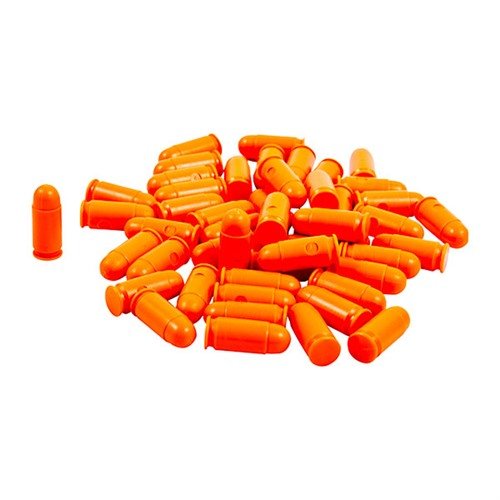 SAF-T-TRAINERS dummy rounds i orange plast för 9mm Makarov är perfekta för träning. De är tydligt märkta för att undvika förväxling med skarpa patroner.