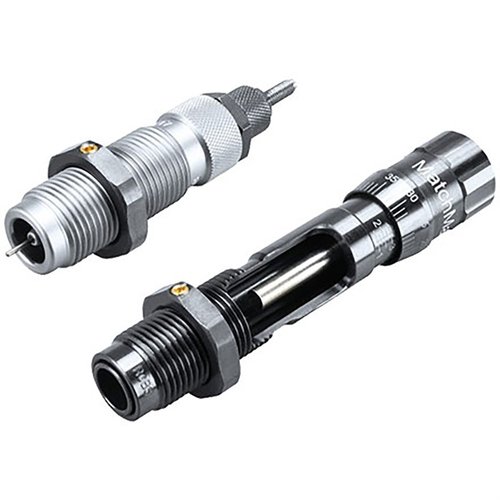 RCBS MatchMaster Competition die set erbjuder precisionsmaskinerade neck bushings, titanium nitride expander och ett enkelt bullet seating system för optimal noggrannhet.