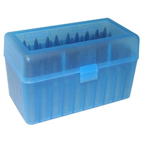 MTM CASE-GARD ammo box är tillverkad av hållbar polypropylene, har en mekanisk gångjärn som håller i 25 år, och en Snap-Lock lås för säker förvaring av ammunition.