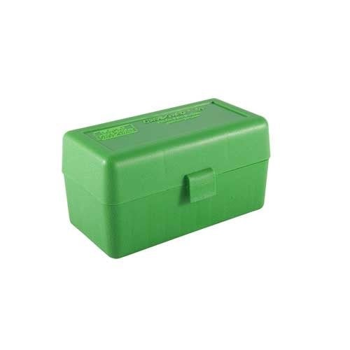 MTM CASE-GARD ammo box är tillverkad av slitstark polypropylene, har en mekanisk gångjärn med 25 års garanti och skyddar innehållet med Snap-Lock lås.