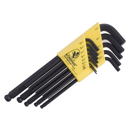 Bondhus BallDriver® Hex Key L-Wrench Set erbjuder hållbara verktyg med ball-end design för enkel åtkomst i trånga utrymmen och smidig förvaring.