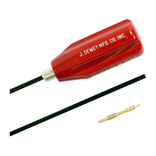 Dewey rengöringsstänger i rostfritt stål för .17 kaliber erbjuder hållbarhet och precision, med inkluderade jag och borstadaptrar för effektiv rengöring.