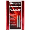 Hornady V-Max 6MM kulor har en polymer spets och en strömlinjeformad design för platta traektorier, med maximal precision och explosiv expansion även vid låga hastigheter.