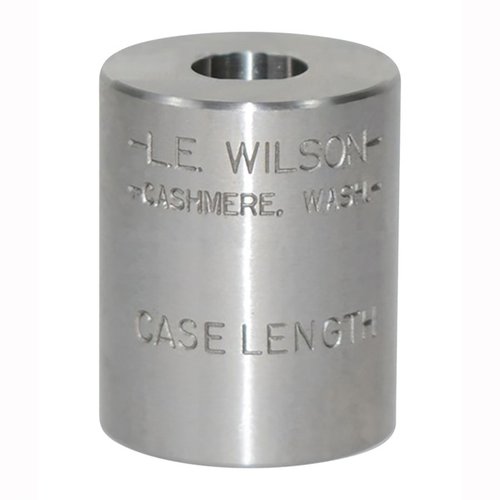 L.E. Wilson Case Length Gage är en enhetlig och icke-justerbar cylinder som enkelt kontrollerar längden på patroner utan axel, vilket säkerställer att dina hylsor är inom tolerans.