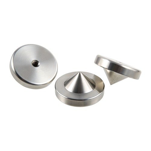 F-Class Rest Feet i rostfritt stål förhindrar att restsunkar i sand eller lera, med konisk spets för bättre grepp. Säljs i 3-pack för stabilt skytte.