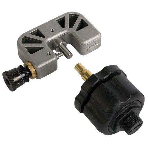 RCBS Hand Neck Turner erbjuder precisionsjustering med micrometer och Quick Change Case Holder som passar alla hylsstorlekar för effektiv bearbetning.