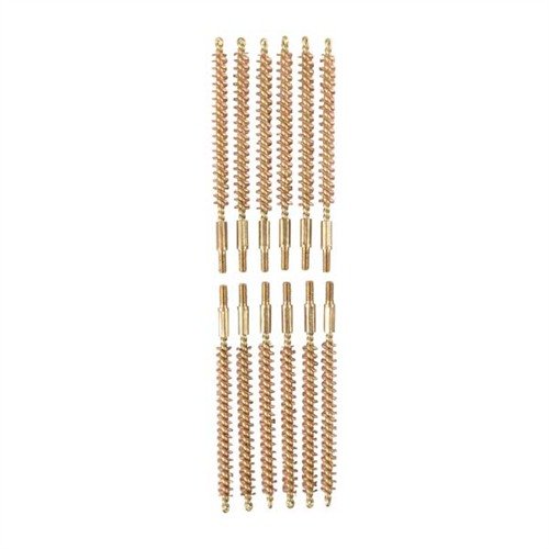 Denna förpackning med 12 stycken Bronze Rifle Brushes är perfekt för att rengöra ditt gevär med precision. Idealisk för 20 kaliber, 8-32M, för effektiv borstning.