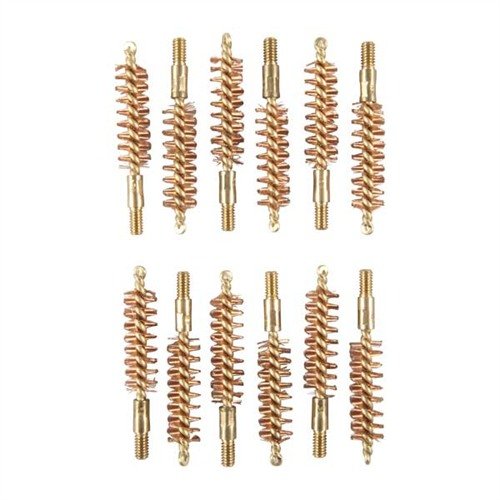 Dozen Pack Bronze Pistol Brushes är perfekta för effektiv rengöring av 9MM/38/357 kaliberpistoler, med hållbara borstar i brons för långvarig användning.