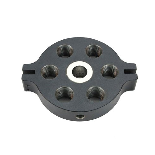 Lyman T-Mag Extra Turret erbjuder snabb och enkel kaliberbyte med plats för upp till 6 dies, vilket gör omladdning effektivare och mer organiserad.