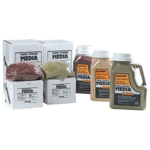 Rengör dina hylsor effektivt med Lyman 12 lbs behandlat valnötmedia. 🌰 Få dem rena och polerade på nolltid!