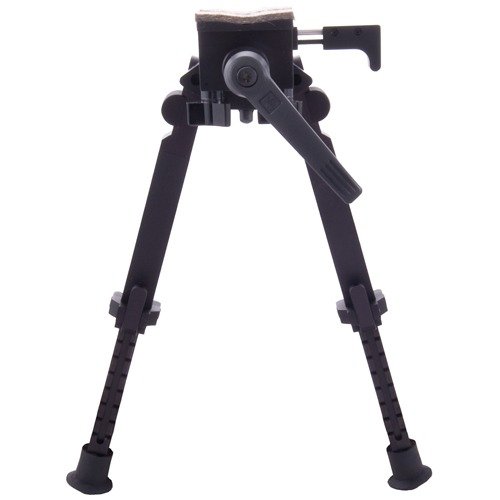 Sinclair Tactical/Varmint Bipod erbjuder robust konstruktion i aluminium och rostfritt stål, justerbara ben för ojämn mark och låsbar rifle canting.