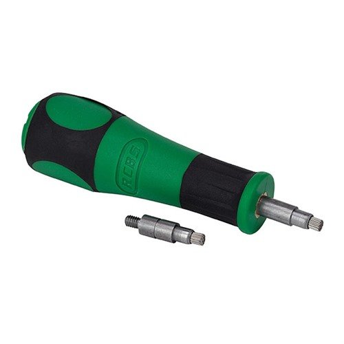 RCBS Primer Pocket Brush Combo rengör effektivt primer pockets med rostfria borstar och utbytbara fästen för stora och små fickor, perfekt för att förhindra missfire.