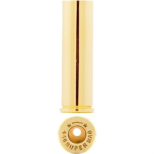 .445 Super Magnum Brass från Starline är en högkvalitativ, kraftfull hylsa designad för silhouette-skytte, perfekt för användning med Large Rifle primers.