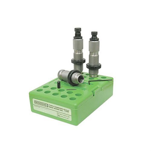 TYPE S BUSHING NECK DIE SET ger laddare en enkel metod för att exakt kontrollera hylsans nackstorlek och spänning, komplett med verktyg och extra delar.
