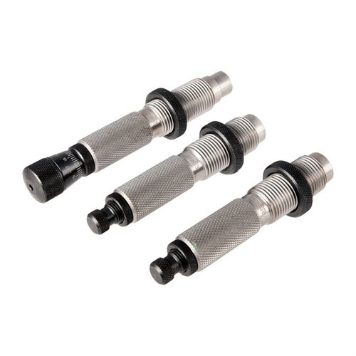 MASTER HUNTER DELUXE CARBIDE DIE SETS erbjuder fullängds- och halsstorlek för optimal laddutveckling, perfekt för erfarna jägare som kräver precision.