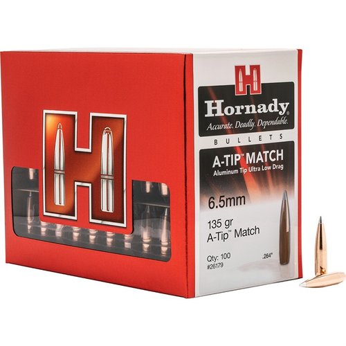 A-TIP MATCH 6.5MM erbjuder låg dragkoefficient och hög precision med en aluminiumspets som ger ökad stabilitet och enhetlighet för överlägsen prestanda.