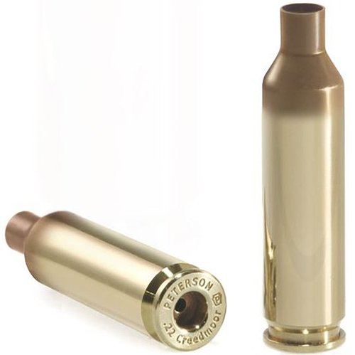 .22 Creedmoor brass från Peterson Cartridge erbjuder låg rekyl, hög precision upp till 800 yards och förbättrad hållfasthet för högre tryck.