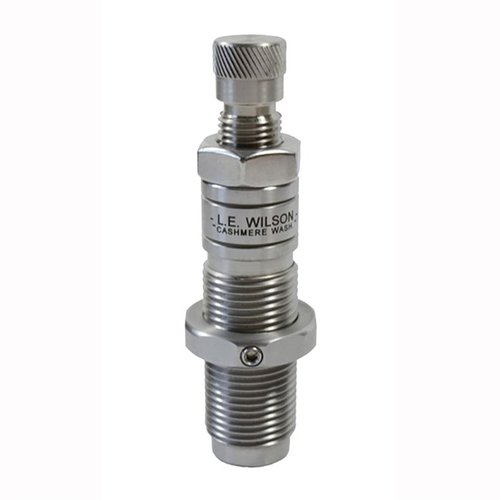 L.E. Wilson Bushing Full Length Die erbjuder justerbar hylsans nackspänning och håller 3/16" av nacken oslipad för ökad precision och hållbarhet.