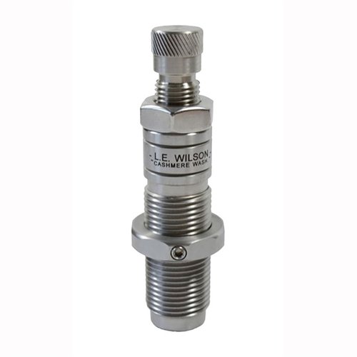L.E. Wilson Bushing Full Length Die erbjuder exakt storlek på hylsor med justerbar neck tension, hållbar konstruktion och utbytbara bushings för optimal prestanda.