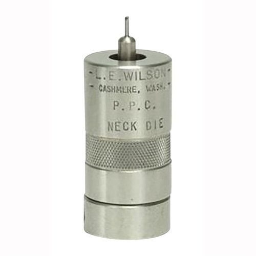 L.E. WILSONs STAINLESS NECK SIZING DIES ger användaren kontroll över hylsans nackstorlek med utbytbara bushings för ökad koncentriskhet och längre livslängd.