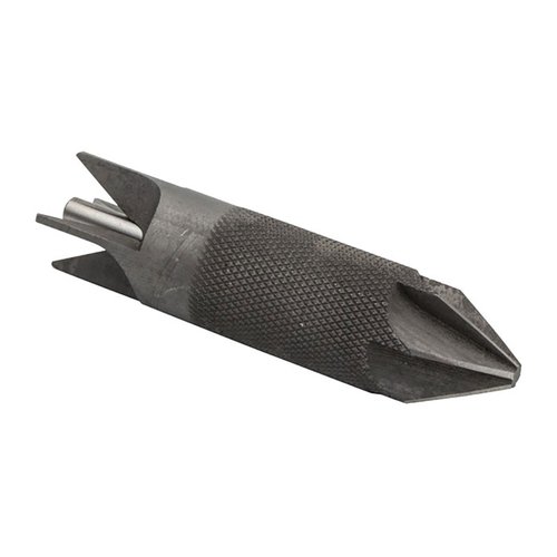 HORNADY DELUXE 4-BLADE CHAMFER/DEBURR TOOL förbereder nya hylsor för omladdning genom att chamfera insidan och avgradning av utsidan.