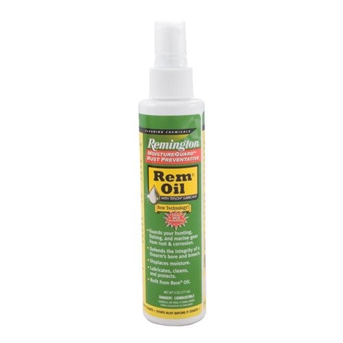 REM® OIL WITH MOISTUREGUARD™ skyddar dina vapen mot rost med VCI-teknologi och ger överlägsen smörjning för bättre funktion och drift.
