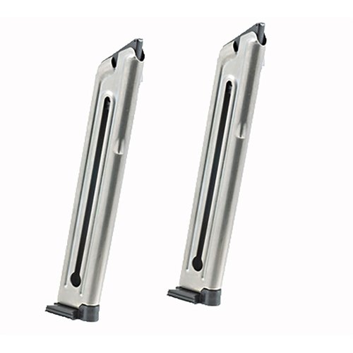 Högkvalitativa Ruger® MARK III™/MARK IV™ 10RD .22 LR magasin i stål, krossäkra och med musiksprings, perfekta för att passa och fungera som original.