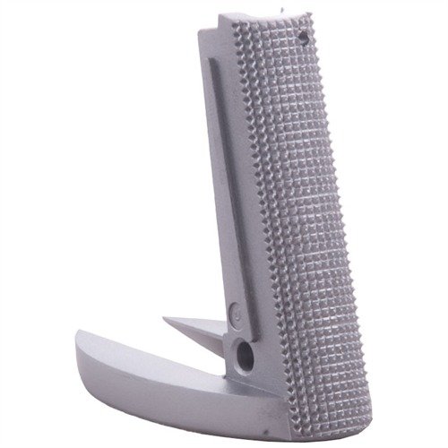 Detta 1911 mainspring housing med magwell ger en 100% större öppning för snabbare magasininsättning och ökar grepplängden för bättre rekylkontroll.