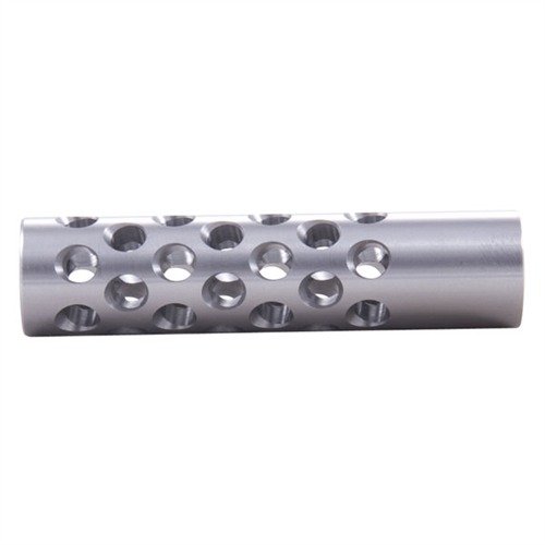 Denna multi-port muzzle brake minskar kännbar rekyl och dämpning av mynthöjning, med 42 portar för maximal kontroll och anpassningsbar för upp till .44 kaliber.