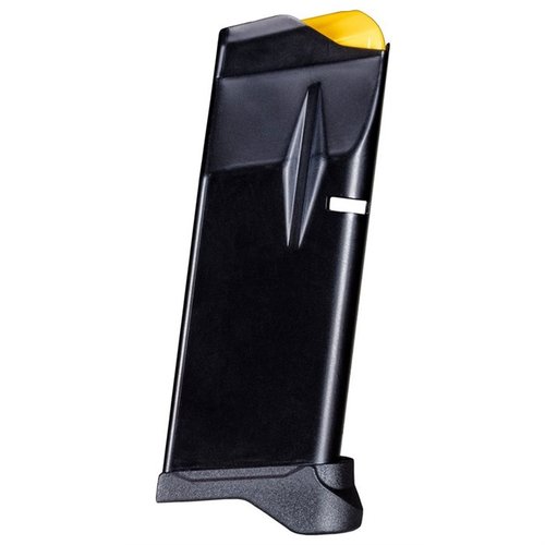 Ersättningsmagasin för Taurus GX4 9mm med pinky rest, vilket ger bättre grepp och komfort under skytte. Rymmer 11 skott för ökad kapacitet.