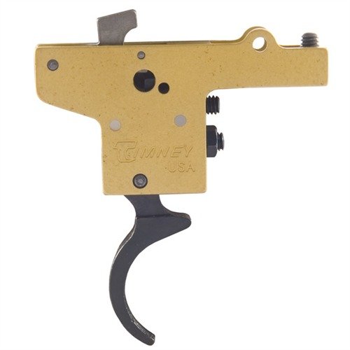 FEATHERWEIGHT TRIGGERS från TIMNEY erbjuder en handslipad och perfekt anpassad avtryckare för Mauser 98K, med justerbart avtrycksgewicht, creep och överresning.