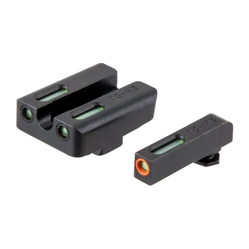 TFX Pro Night Sights för Glock erbjuder konstant illumination med Tritium och fiberoptik, hermetiskt förseglade för överlägset skydd och snabbare målfångst.