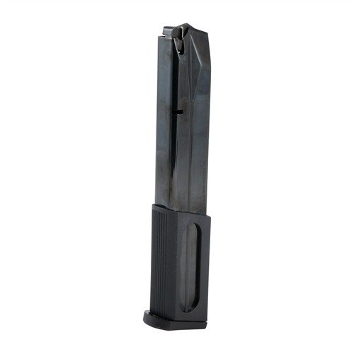 Beretta 92/CX4 STORM 30RD 9MM MAGAZINE har en kapacitet på 30 skott, robust kolstålskonstruktion och tydliga räkneindikatorer för enkel kontroll av kvarvarande skott.