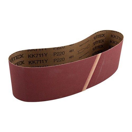 Sanding belts av hög kvalitet med 220 grit, designade för Raytech Expanding Sanding Drums. Lång livslängd och effektiv finish med Resin bonded, aluminum oxide.