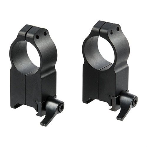 MAXIMA Quick Detach Rings erbjuder hållbarhet och precision med justerbara spakar, perfekt passform för Weaver-baser och säkerställande av nollställning vid avmontering.