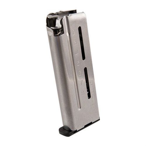 Den ultra-pålitliga 1911 COMPACT ELITE TACTICAL MAGAZINE 9MM erbjuder extra kapacitet, smidig matning och hållbarhet för strid, tävling eller självförsvar.