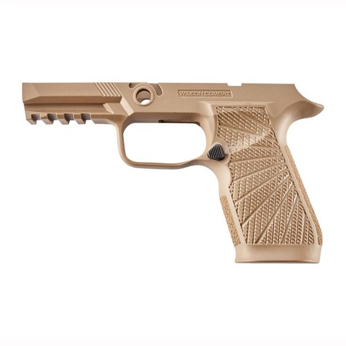 Uppgradera din skjutförmåga med Wilson Combat WCP320 greppmodul för SIG-SAUER P320, som erbjuder förbättrat grepp, minskad rekyl och ergonomisk design.