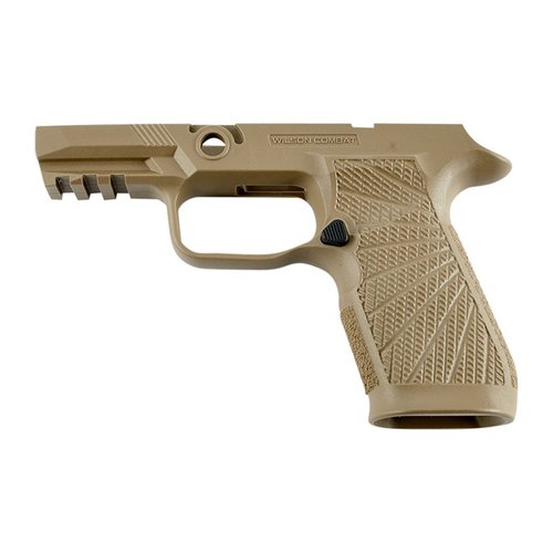 Uppgradera din SIG-SAUER P320 med Wilson Combat WCP320 Grip Module för bättre grepp, kontroll av rekyl och ergonomisk design för optimal concealed carry.