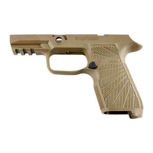 Uppgradera din SIG-SAUER P320 X-Compact med Wilson Combat WCP320 greppmodul för bättre grepp, recoilkontroll och ergonomi, perfekt för concealed carry.