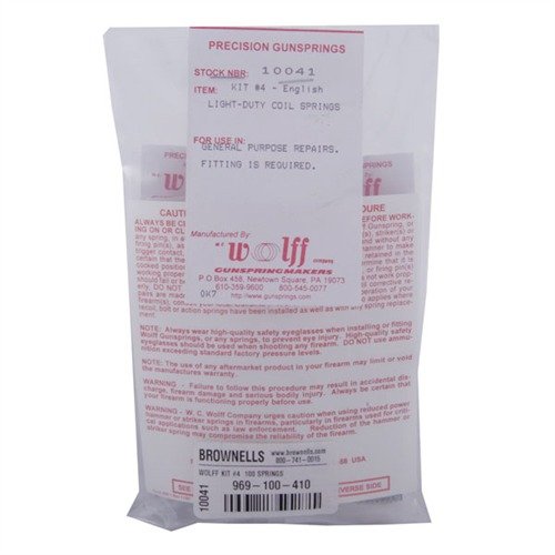 WOLFF LIGHT-DUTY COIL SPRINGS KIT #4 erbjuder 100 fjädrar i 10 olika designer, med O.D. från .090